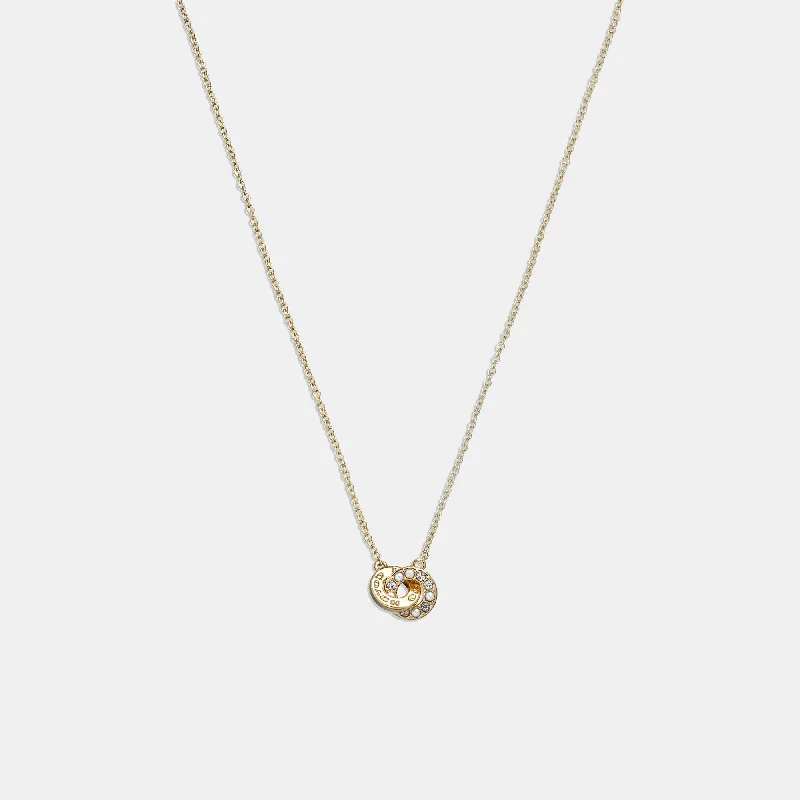 Buy More, Save More On Stunning Jewelry Pieces Coach Outlet Interlocking Open Circle Pearl Pendant Necklace
