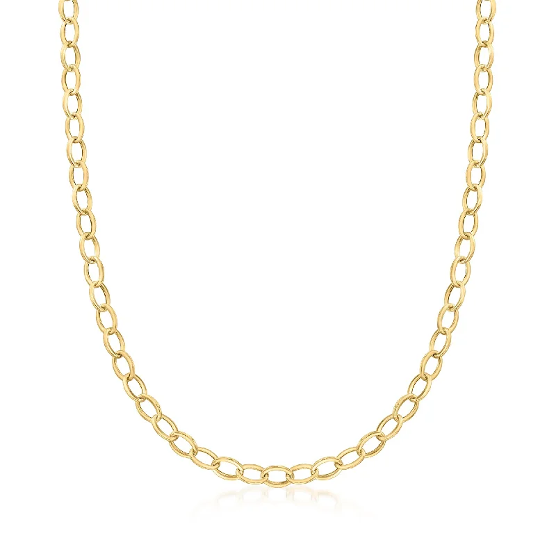 Grab Your Dream Jewelry At The Lowest Prices Ross-Simons Italian 18kt Yellow Gold Cable-Link Necklace