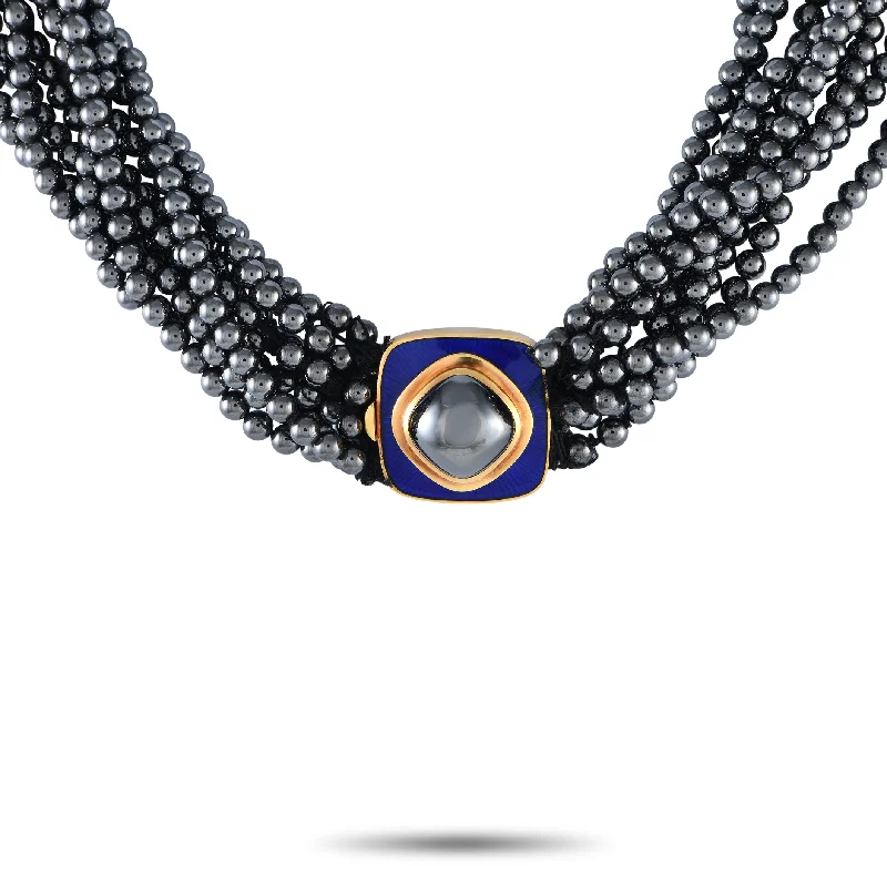 Flash Sale On Stunning Jewelry – Don't Miss Out Tiffany & Co. Tiffany & Co. 18K Yellow Gold Hematite and Enamel Bead Choker Necklace TI07-051524