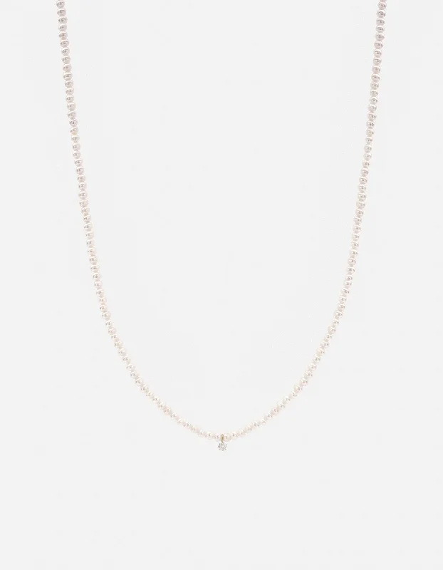 Elegant Designs, Unbeatable Discounts – Shop Jewelry Now Nava Pearl Necklace, 14k Gold Pavé