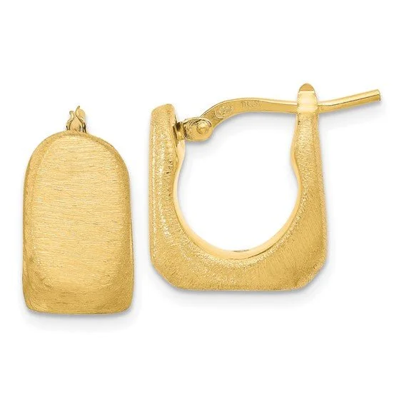 Buy More, Save More On Stunning Jewelry Pieces YGP Sterling Brushed Finish Huggie Earrings