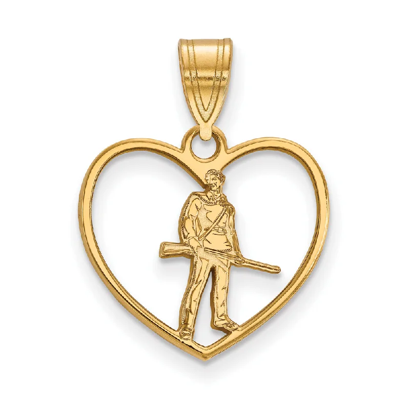 Exclusive Jewelry Sale – Sparkle For Less 14k Gold Plated Silver West Virginia U. Mascot Heart Pendant